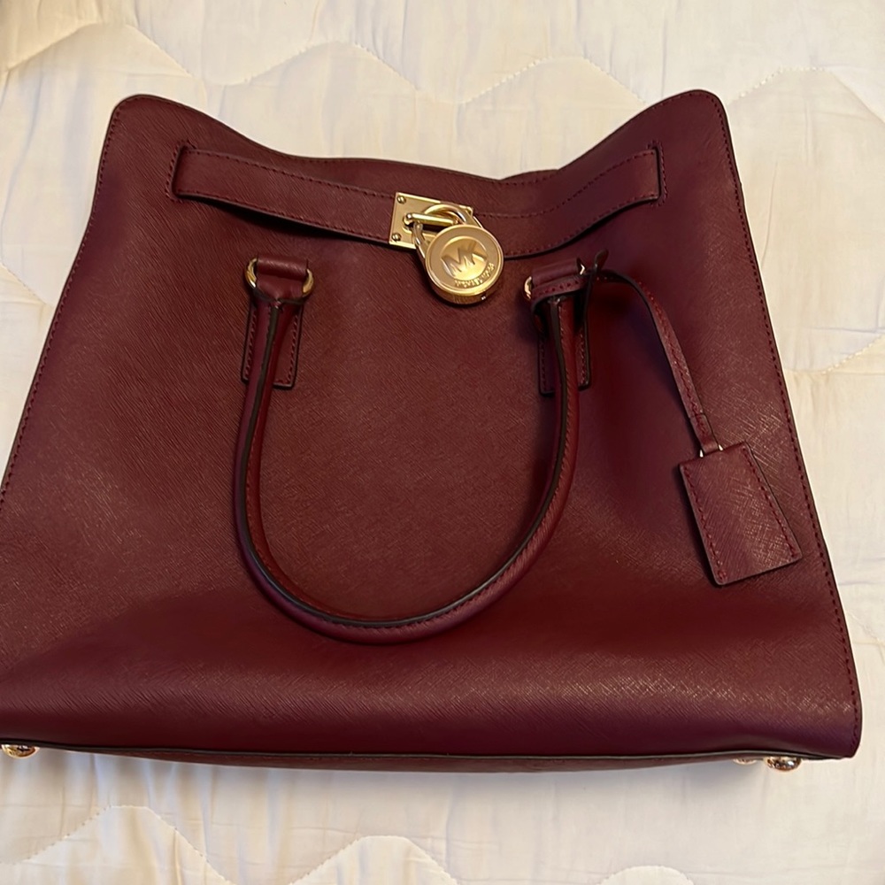 Burgundy Michael Kors shoulder bag